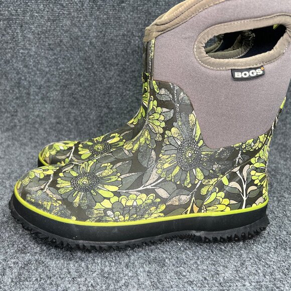 Bogs Classic Mid Mumsie Boots Women's 8 Grey Green Waterproof Work Farm Chore - Picture 7 of 16